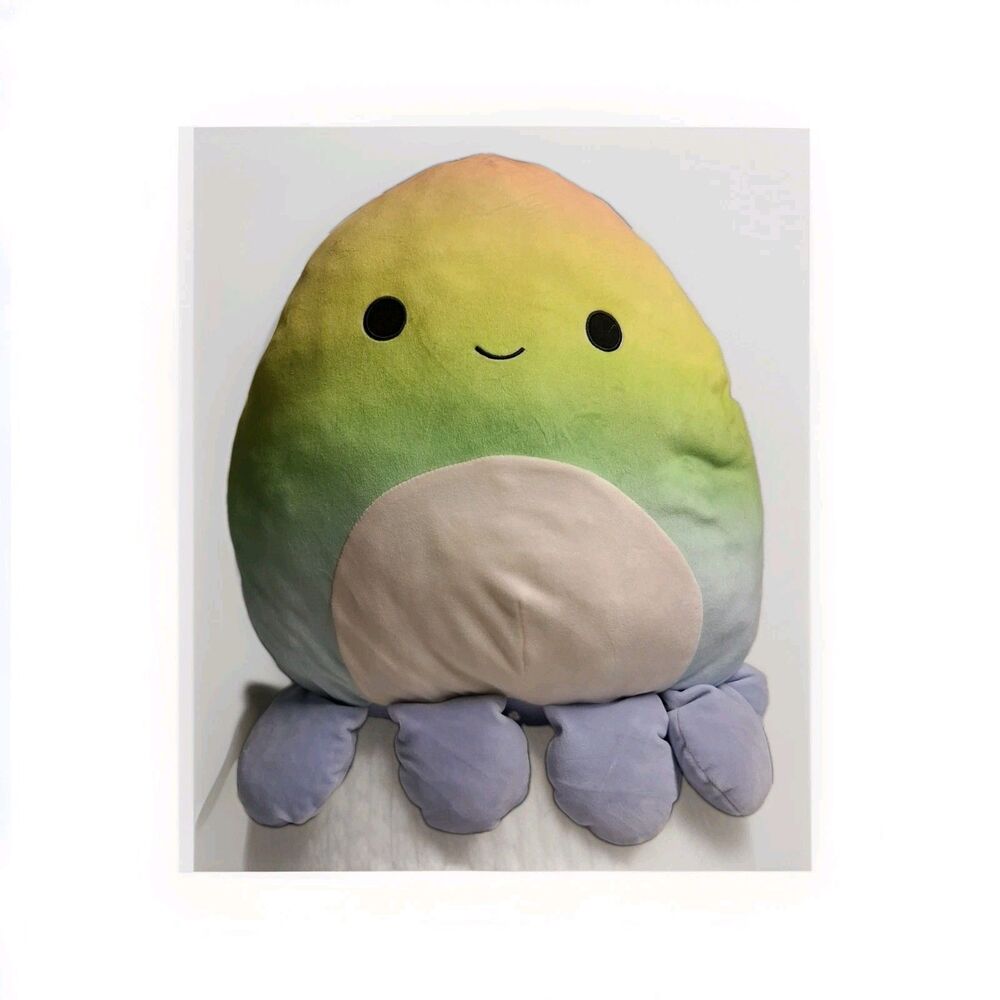 Squishmallows Medium 16" Elodie The Pastel Rainbow Ombre Girl Octopus Plush Toy